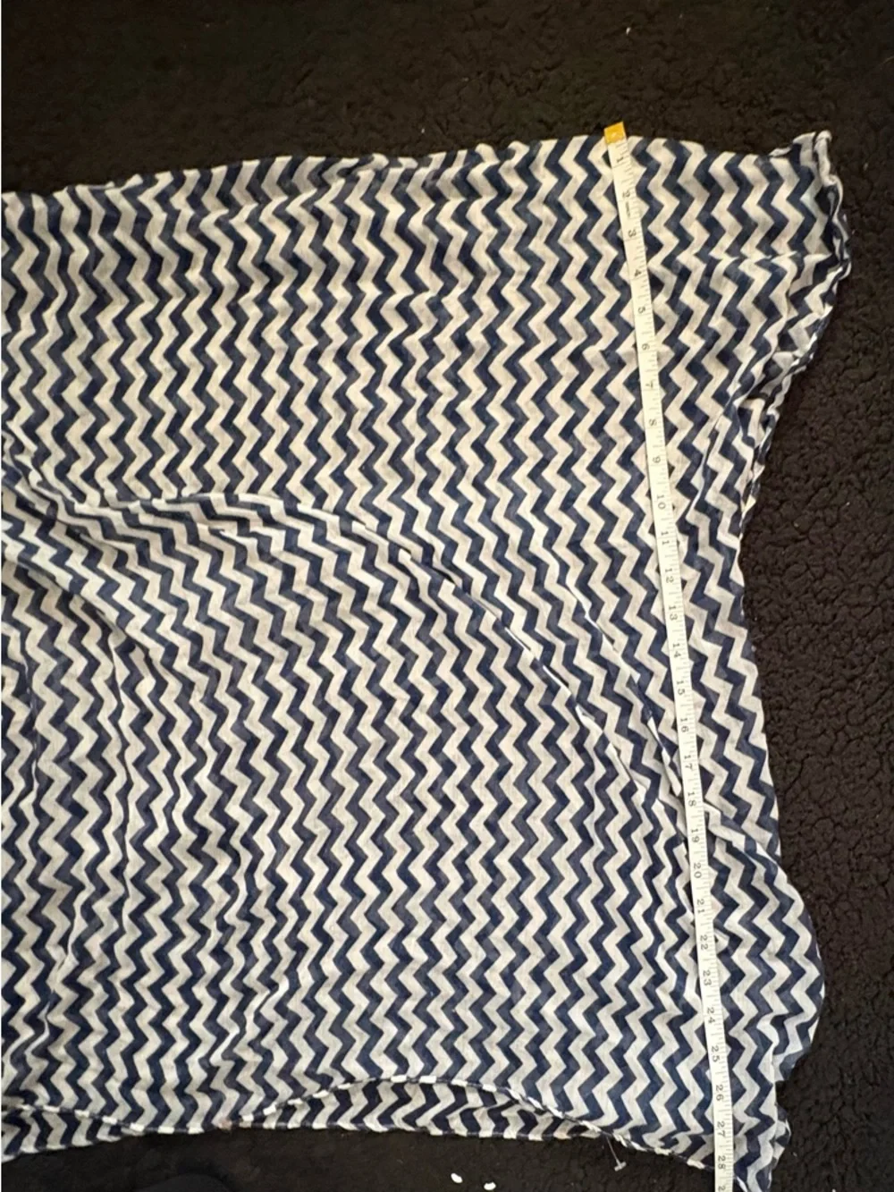 Womens Blue Chevron Infinity Scarf